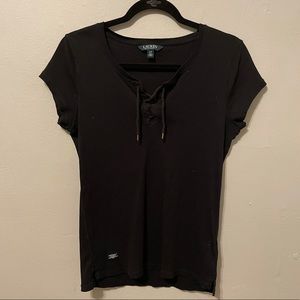 Lauren by Ralph Lauren tie up front top
